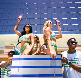 bottle presentation at stadium swim at circa in downtown las vegas