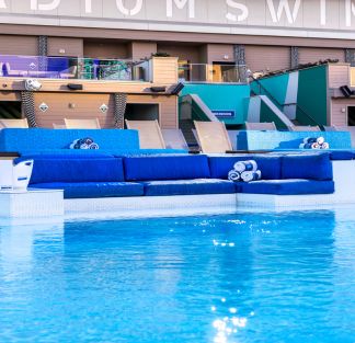 water couch at stadium swim at circa in downtown las vegas