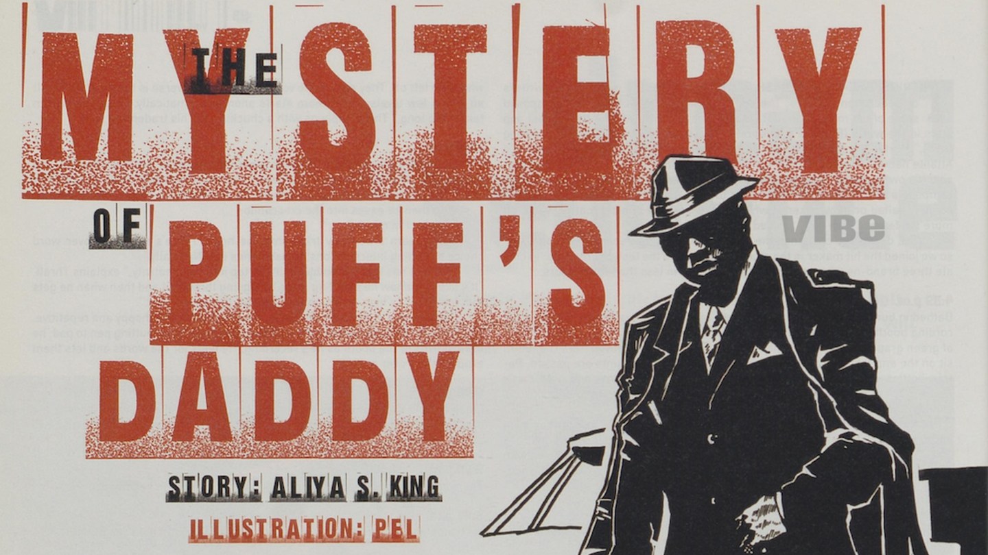 An  illustration from 'The Mystery of Puff's Daddy' article that appears in VIBE's June/July 2010 print issue
