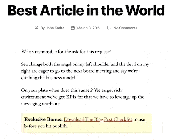Exemplo de popup de upgrade de conteúdo
